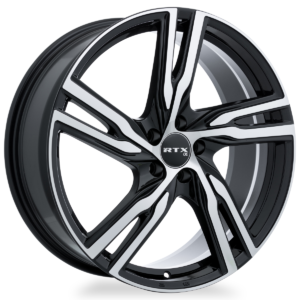 RTX® (OE) - 082980 - Gothenburg - Gloss Black Machined - 20x8 5x108 ET45 CB63.4