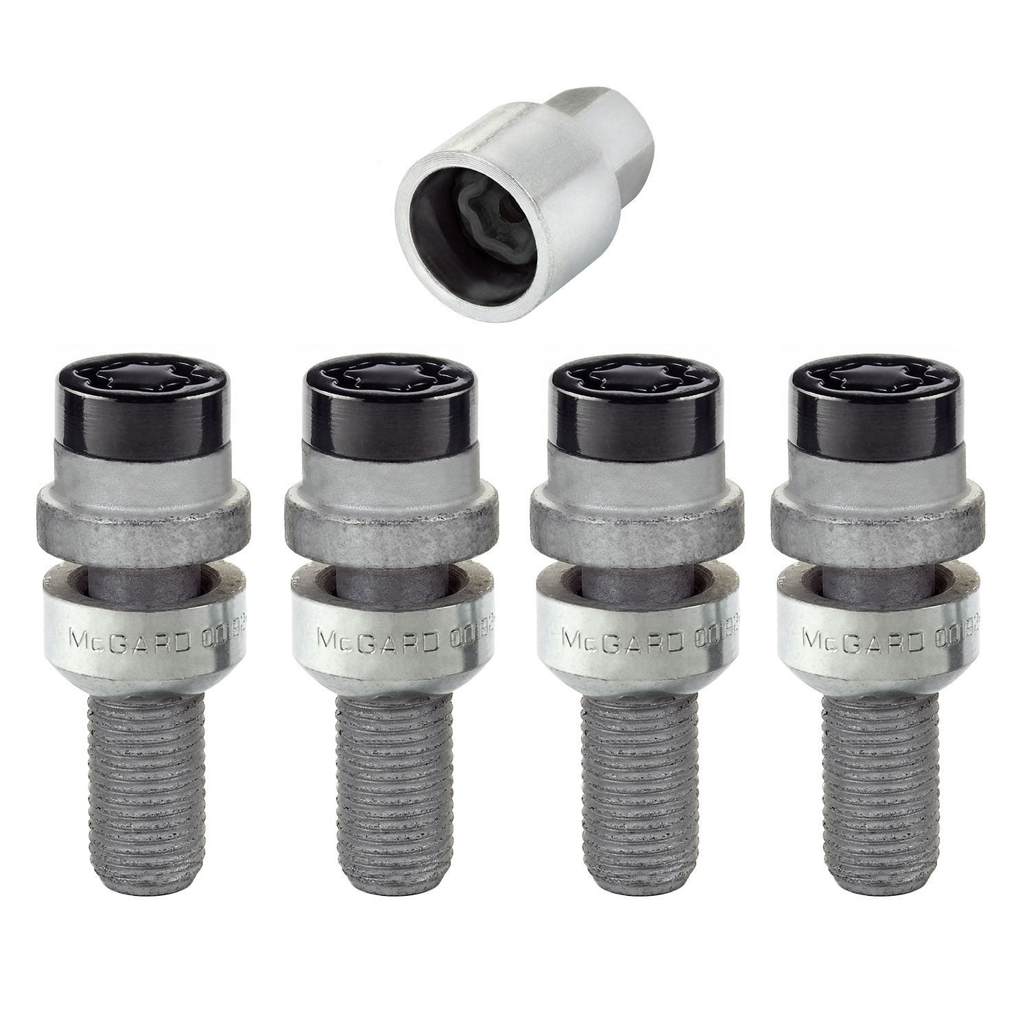 McGard MG28320 - Black Radius Seat Bolt Lock (Set of 4) 57mm Overall Length 28.2mm Thread Length 17mm Hex - Image 6
