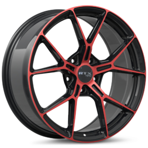 RTX® (R-Spec) - 083316 - RS01 - Gloss Black Machined Red - 20x9 5x114.3 ET35 CB73.1