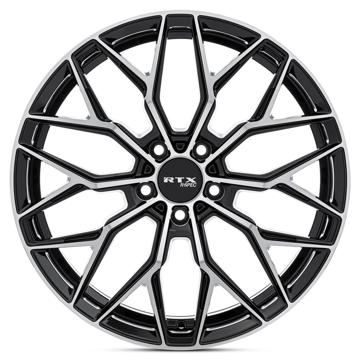RTX® (R-Spec) - 083156 - RS02 - Gloss Black Machined - 20x8.5 5x114.3 ET38 CB67.1 - Image 2
