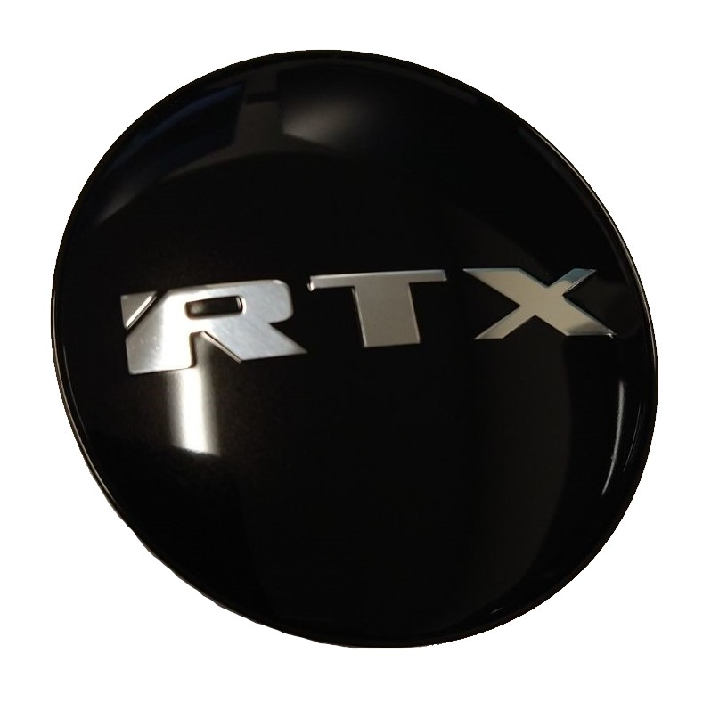 RTX 149K59AB1RT - Gloss Black Center Cap RTX Chrome with Black Background