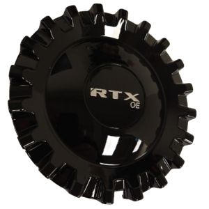 RTX 9559K154B1OE - Gloss Black Center Cap with RTXoe Chrome with Black Background