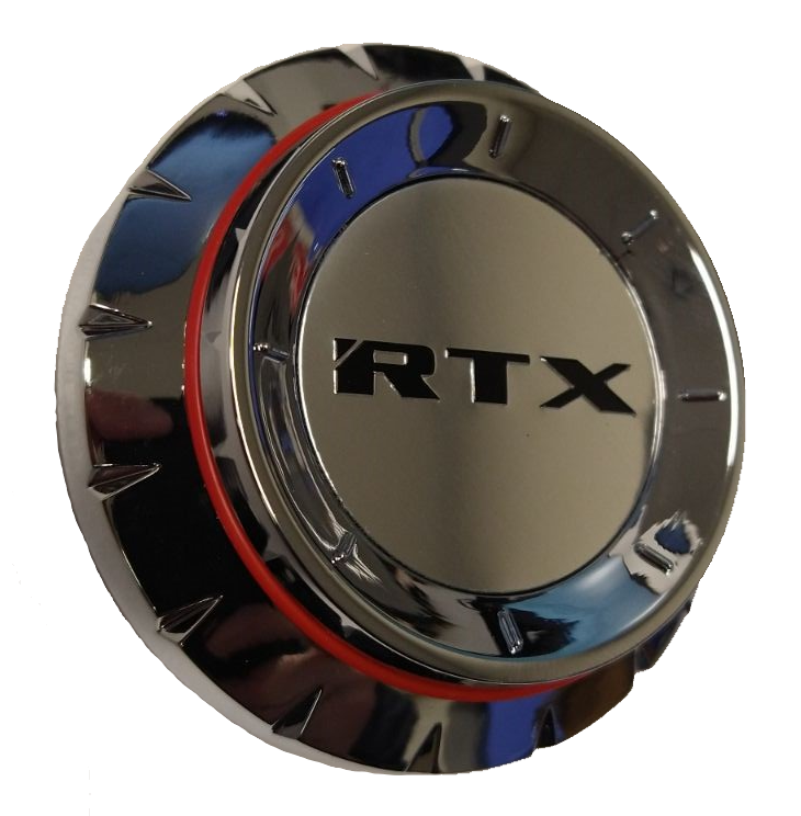 RTX CAPR3103 - Center Cap & Logo Chrome with Red Ring w/RTX Black - Image 2