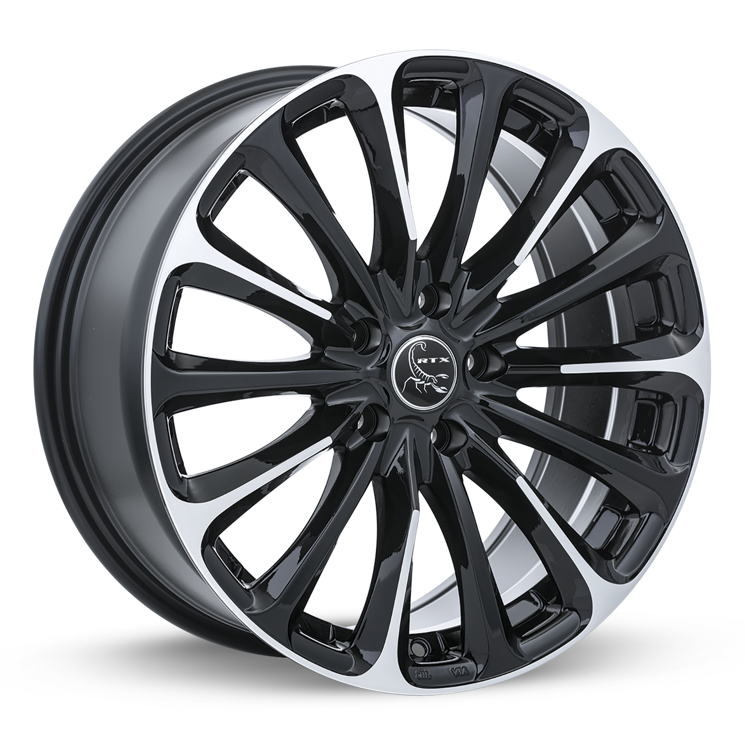 RTX® (RTX) - 081664 - Poison - Black Machined - 16x7 5x100 ET38 CB73.1