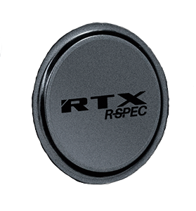 RTX R-Spec 210K62ALE1 - Gunmetal Center Cap w/Black R-Spec on Gunmetal Background