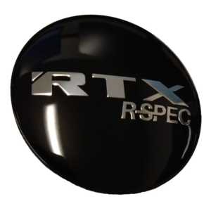 149K59AB1RS - Center Cap Gloss Black & Logo with RTX R-Spec Chrome