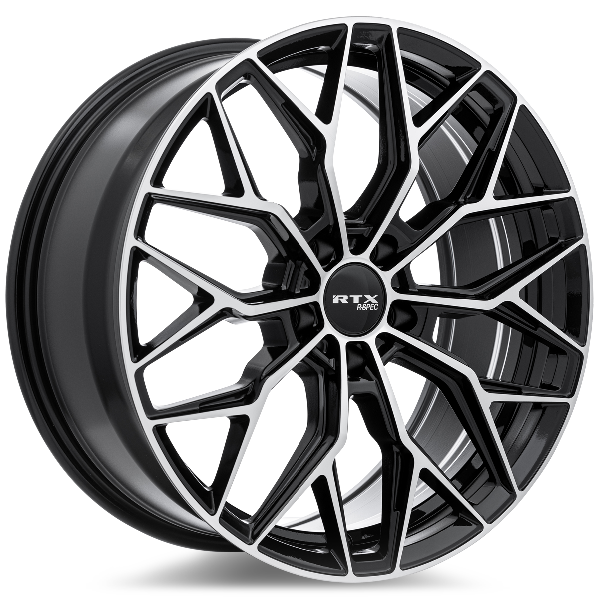 RTX® (R-Spec) - 083156 - RS02 - Gloss Black Machined - 20x8.5 5x114.3 ET38 CB67.1 - Image 4