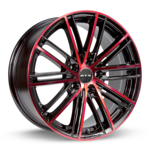 RTX® (RTX) - 081210 - Strobe 5 - Black Machined Red - 18x8 5x114.3 ET45 CB73.1