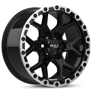 RTX® (Offroad) - 178610 - Storm - Gloss Black Milled with Machined Lip - 17x8.5 6x139.7 ET20 CB106.1