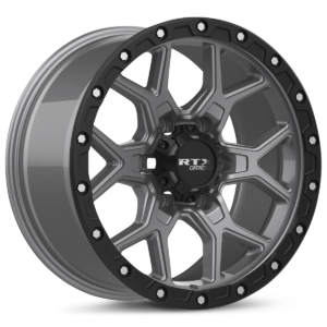 RTX® (Offroad) - 178621 - Storm - Matte Gunmetal with Black Lip and Milled Rivets - 20x9 6x139.7 ET20 CB106.1