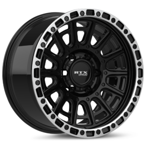RTX® (Offroad) - 178619 - Striker - Gloss Black Milled with Machined Lip - 20x9 6x139.7 ET10 CB106.1