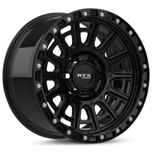 RTX® (Offroad) - 178602 - Striker - Gloss Black with Milled Rivets - 17x8.5 6x139.7 ET10 CB106.1