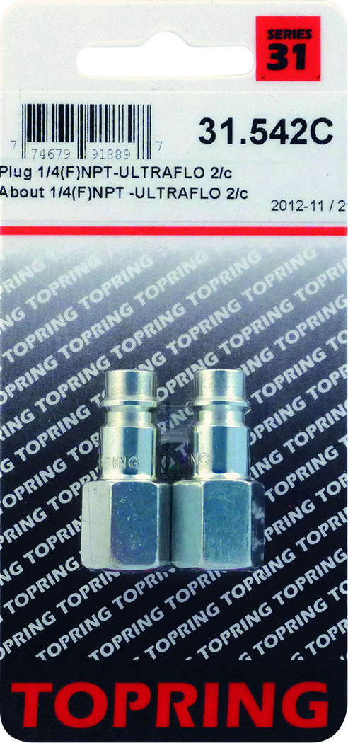 Plug (ULTRAFLO) 1/4(F)NPT 2pcs/c