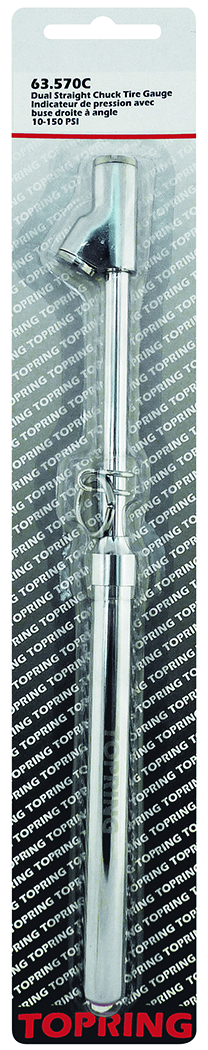 Tire Gauge Straight Angle/Chuck 10-150PSI