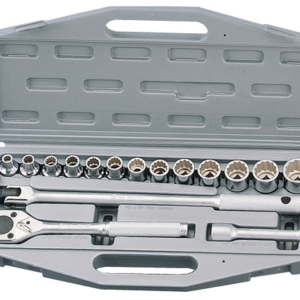 16PC, 1/2"DR, 12PT HAND SKT SE