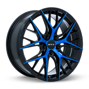 RTX® (R-Spec) - 083054 - Valkyrie - Gloss Black Machined Blue - 18x8 5x114.3 ET40 CB73.1