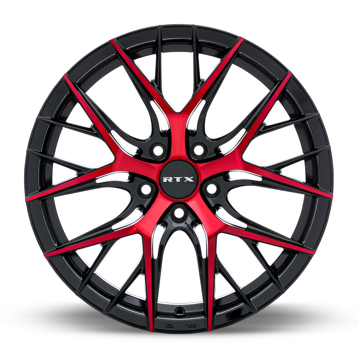 RTX® (R-Spec) - 083055 - Valkyrie - Gloss Black Machined Red - 18x8 5x114.3 ET40 CB73.1 - Image 2
