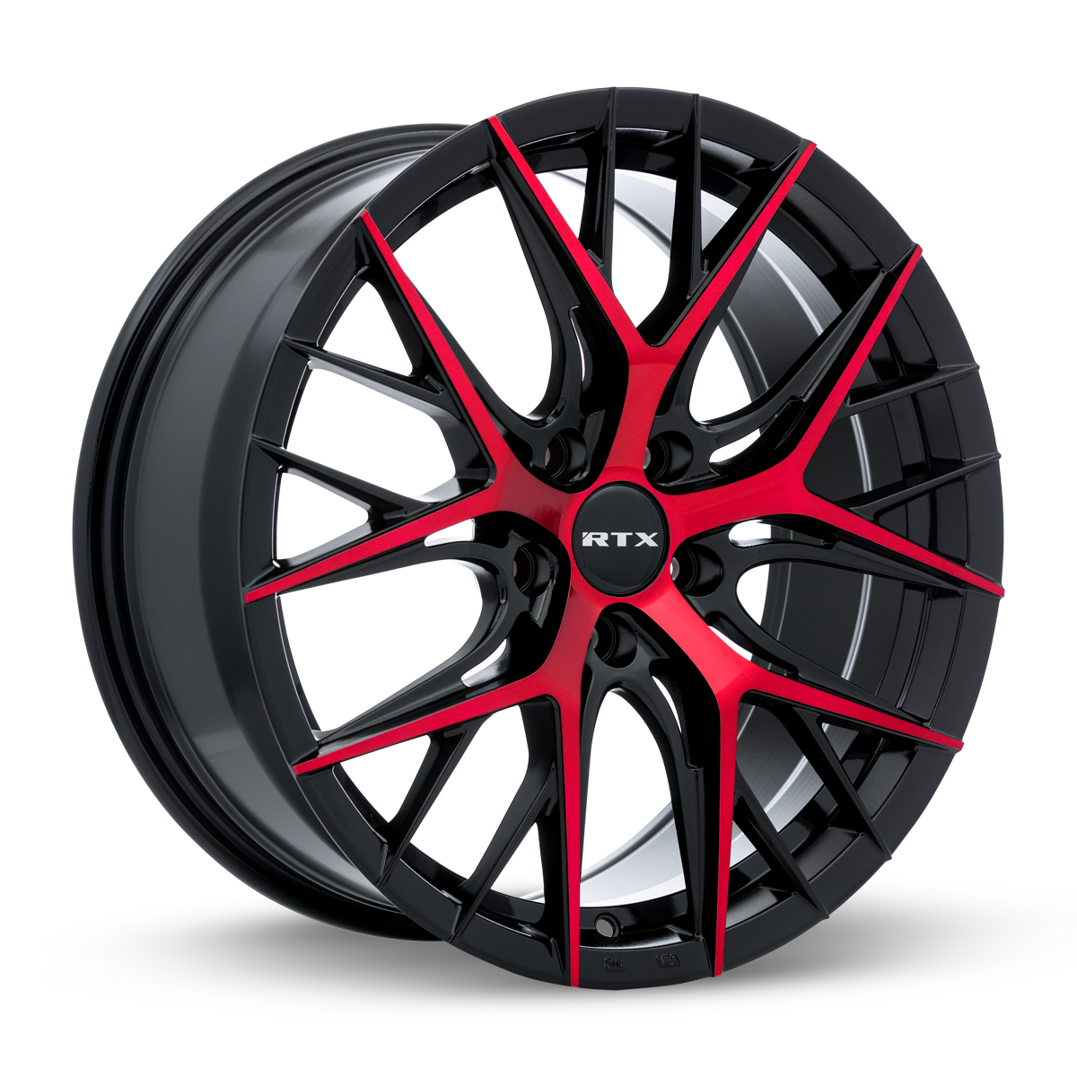 RTX® (R-Spec) - 083055 - Valkyrie - Gloss Black Machined Red - 18x8 5x114.3 ET40 CB73.1