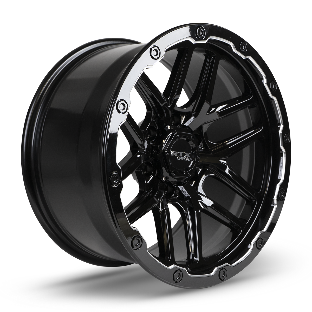 RTX® (Offroad) - 082978 - Volcano - Gloss Black Milled Edge - 18x9.5 6x139.7 ET-10 CB106.1 - Image 3