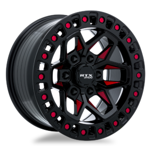 RTX® (Offroad) - 082929 - Zion - Black Milled Red - 17x9 5x127 ET-15 CB71.5