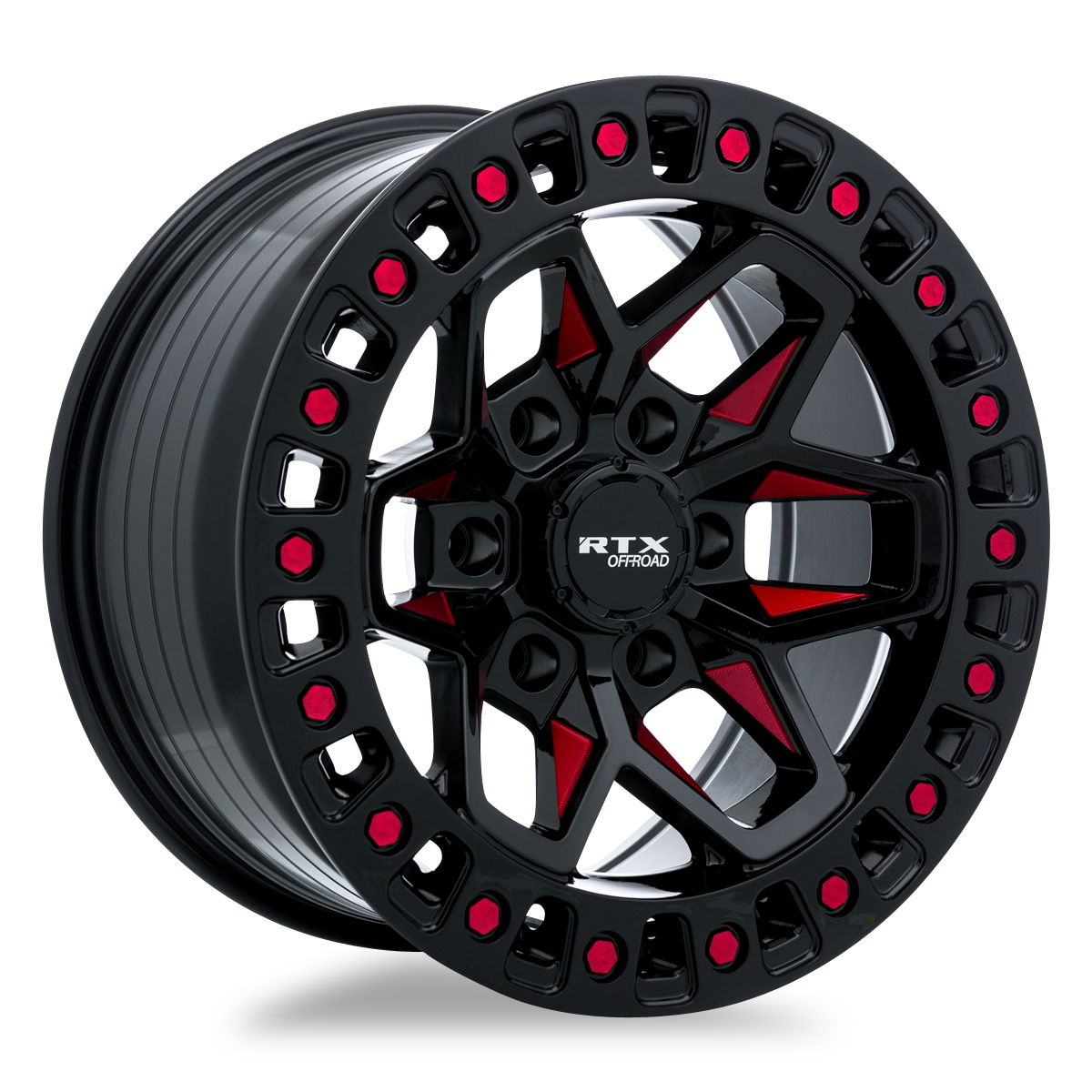RTX® (Offroad) - 082931 - Zion - Black Milled Red - 18x9 5x127 ET-15 CB71.5
