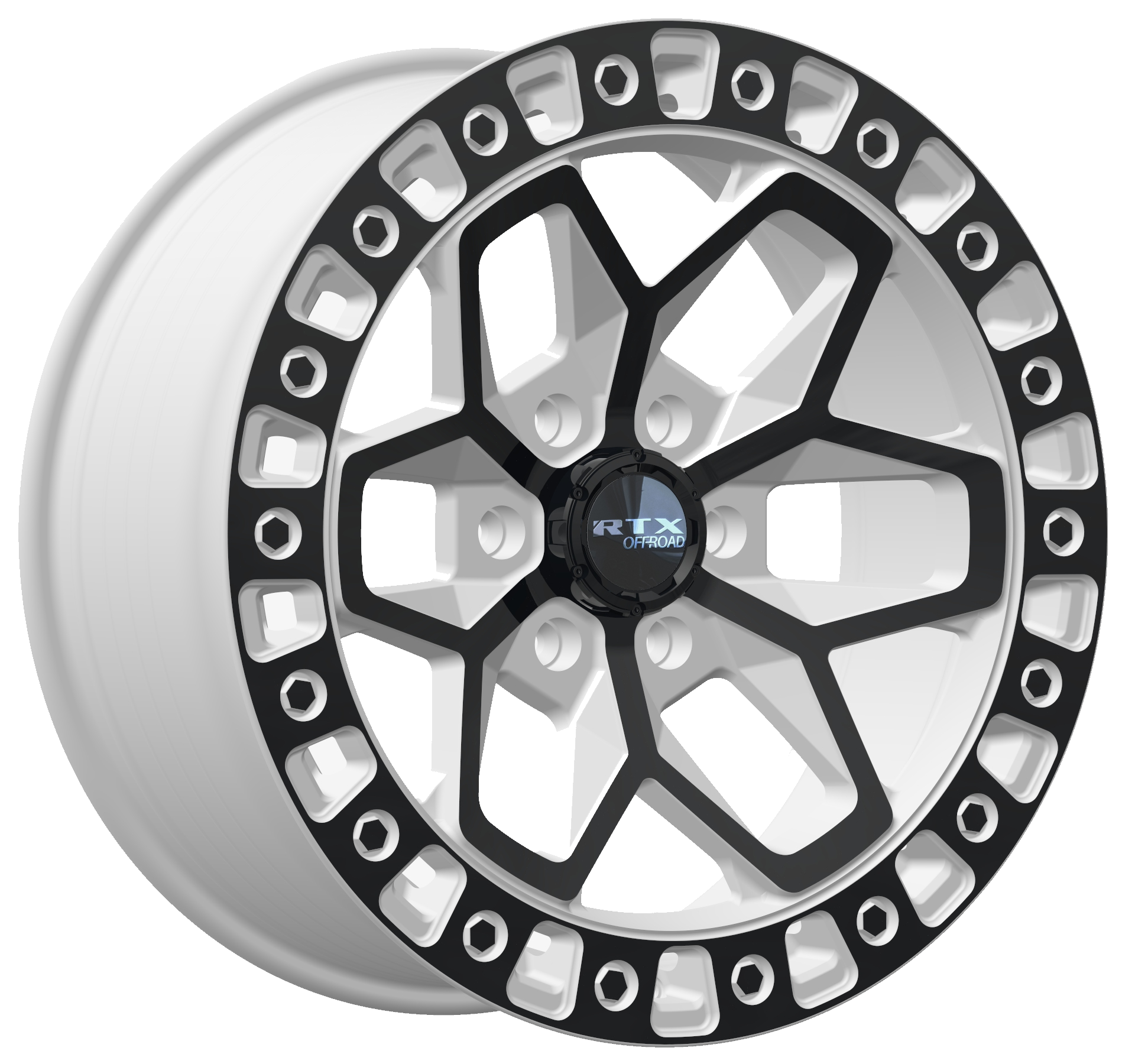 RTX® (Offroad) - 083287 - Zion - Gloss White with Black Spokes - 17x9 6x139.7 ET0 CB106.1
