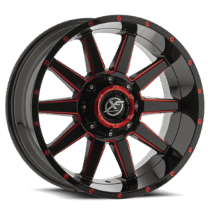 XF OFFROAD XF-219 20x10 6x135/6x139.7 -12 Black Milled Red