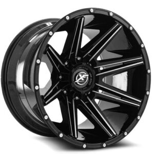 XF OFFROAD XF-220 17x9 6x135/6x139.7 12 Gloss Black Milled