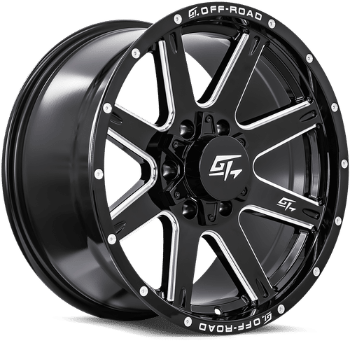 INVASION 18x9 6x135/6x139.7 12 Gloss Black Milled