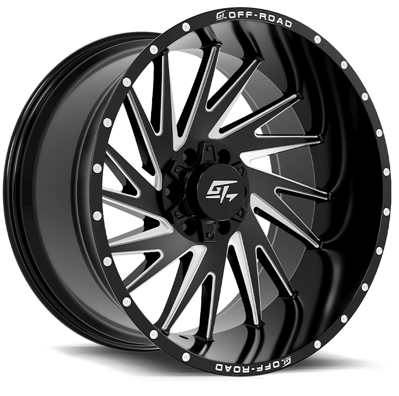 TOMAHAWK 22x12 8x165.1/8x170 -44 Gloss Black Milled