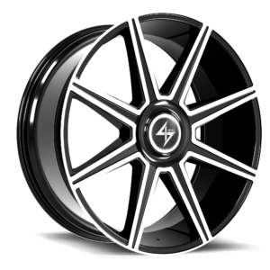 Aristocrat 24x10 5x127 / 5x120 +30 Gloss Black Machined
